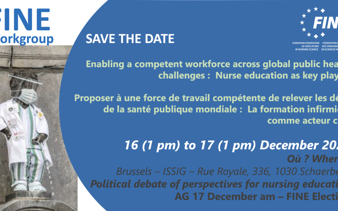 Workgroup FINE 16th of  December 2021 : The subscription is opened and the agenda is available !